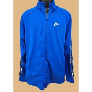 Nike Blue Track Jacket Large With "Just Do It" Sleeve